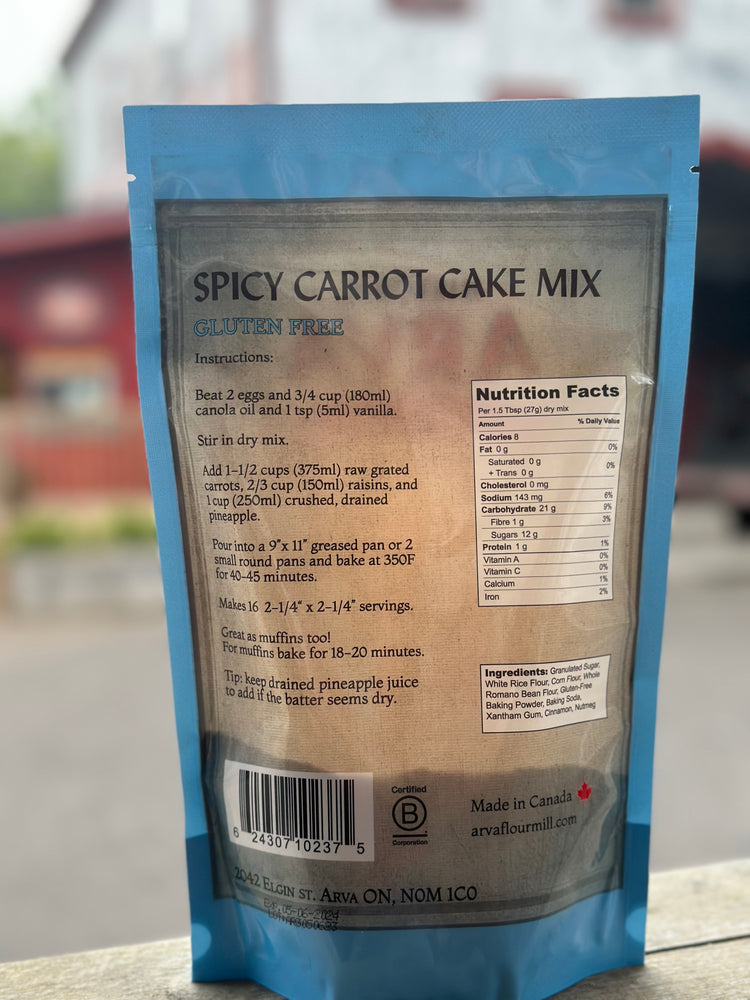 
            
                Load image into Gallery viewer, Arva Flour Mills GF Spicy Carrot Cake Mix 435g
            
        